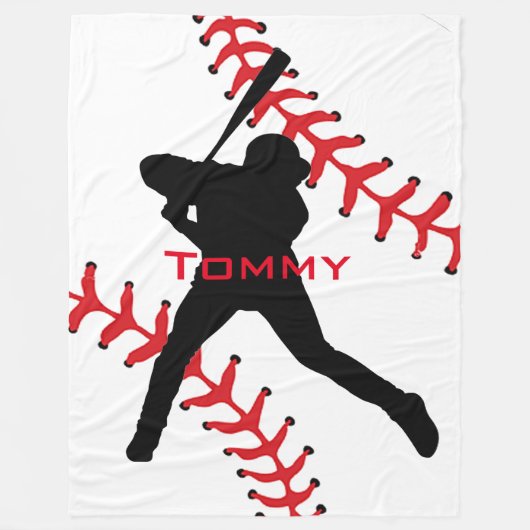 Baseball Design Fleece Blanket Deken (Voorkant)
