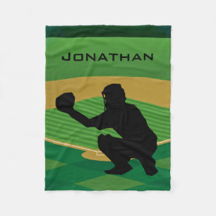 Baseball Design Fleece Blanket Deken