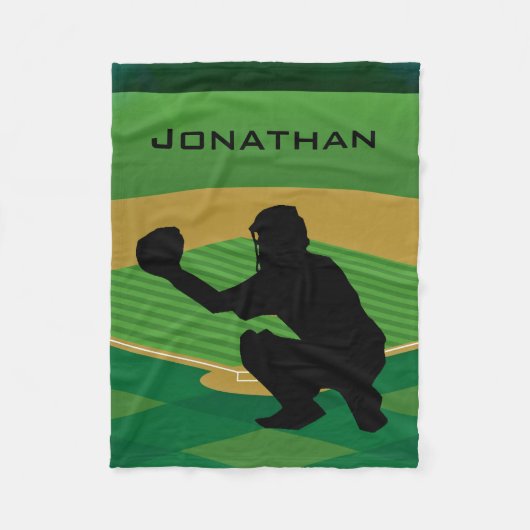 Baseball Design Fleece Blanket Deken (Voorkant)