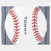 Baseball Design Fleece Blanket Deken (Voorkant (Horizontaal))
