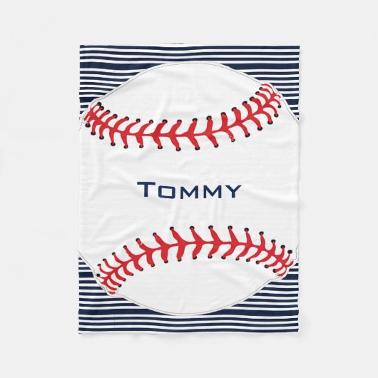 Baseball Design Fleece Blanket Deken (Voorkant)