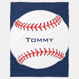 Baseball Design Fleece Blanket Deken