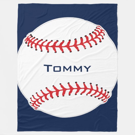 Baseball Design Fleece Blanket Deken (Voorkant)