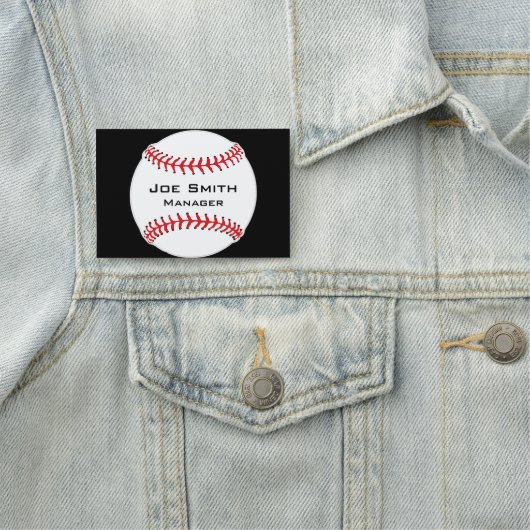 Baseball Design Name Tag (In situ)