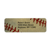 Baseball Design Return Address Labels (Voorkant)