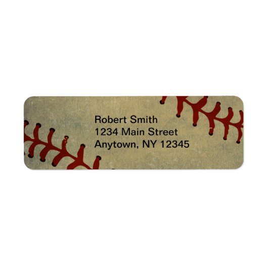 Baseball Design Return Address Labels (Voorkant)