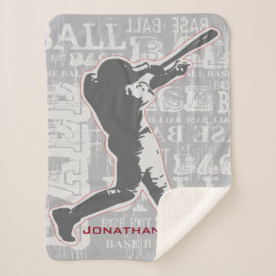 Baseball Design Sherpa Blanket Deken