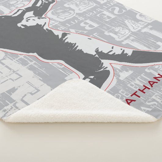 Baseball Design Sherpa Blanket Sherpa Deken (3/4)