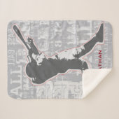 Baseball Design Sherpa Blanket Sherpa Deken (Voorkant (horizontaal))