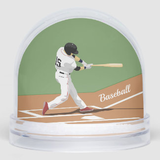 Baseball Design Snow Globe