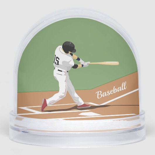 Baseball Design Snow Globe Sneeuwbol (Voorkant)