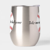 Baseball Design Thermische Wijn Tumbler (Links)