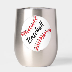 Baseball Design Thermische Wijn Tumbler