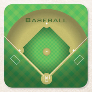 Baseball Diamond Design Paper Onderzetter