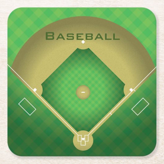 Baseball Diamond Design Paper Onderzetter (Voorkant)