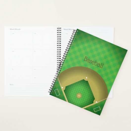Baseball Diamond Design Planificateur hebdomadaire (Devant avec enveloppe)