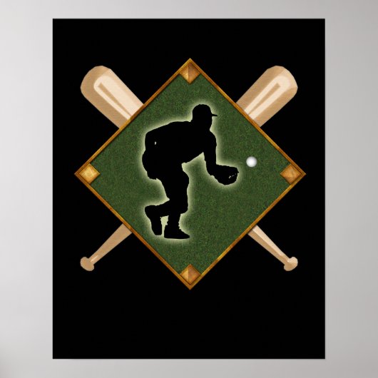 Baseball Diamond Fielding 1 Poster (Voorkant)