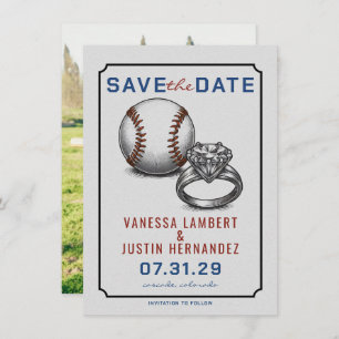 Baseball Diamond Save The Date