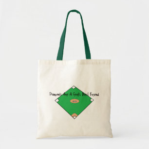 Baseball Diamonds zijn de beste vrienden van meisj Tote Bag