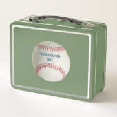 Baseball Dino Metal Custom Lunchbox (Achterkant)