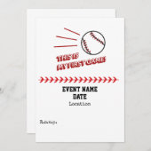Baseball Dit is mijn eerste wedstrijd Save The Date (Voorkant / Achterkant)