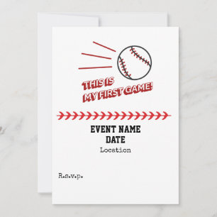 Baseball Dit is mijn eerste wedstrijd Save The Date
