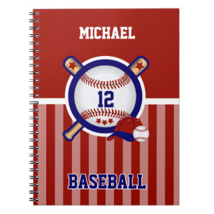 Baseball ⚾ doorbreken - Rood, wit en blauw noot Notitieboek
