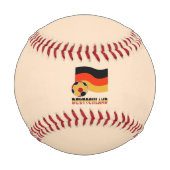 Baseball Drapeau Deutschland et frontière gris balle de foo (Dos)