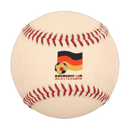 Baseball Drapeau Deutschland et frontière gris balle de foo (Devant)