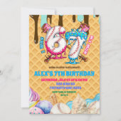 Baseball Drip 67 boy Birthday Party Invitation (Devant)