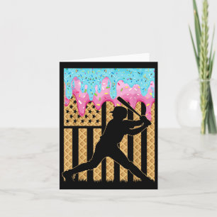 Baseball Drip Bat Boy Girls Druppelen Ice Cream Am Kaart