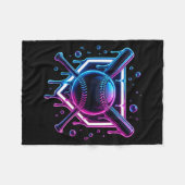 Baseball Drip Ice Cream Bat Kids Fleece Deken (Voorkant (Horizontaal))