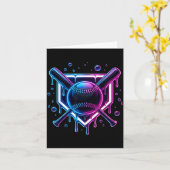 Baseball Drip Ice Cream Bat Kids  Kaart (Gele Bloem)