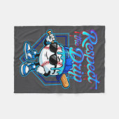 Baseball Drip Ice Cream Respect The Drip Home Plat Fleece Deken (Voorkant (Horizontaal))