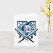 Baseball Drip voor Jongens Ice Cream Drip Jeugd Jo Kaart (Gele Bloem)