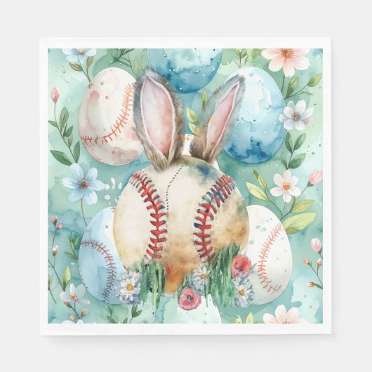 Baseball Easter  themed  Servet (Voorkant)