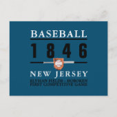 Baseball, eerste competitief spel briefkaart (Voorkant)