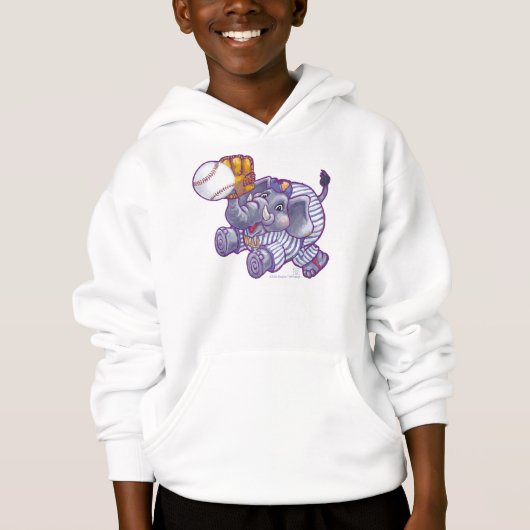Baseball Elephant Kinder T-Shirt (Voorkant)