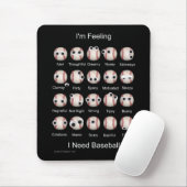 Baseball EmoMousepad Muismat (Met muis)