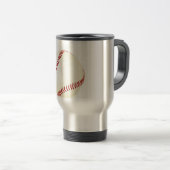 'BASEBALL' en acier inoxydable tasse de voyage en  (Devant droit)