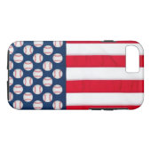 Baseball- en Amerikaanse vlag-telefoon Case-Mate iPhone Case (Achterkant (Horizontaal))