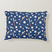 Baseball- en Bat-sportpatroon Accent Kussen (Achterkant)