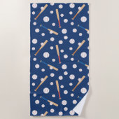 Baseball- en Bat-sportpatroon Strandlaken (Voorkant)