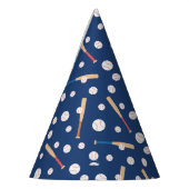 Baseball en Bat Sports Pattern Birthday Feesthoedjes (Links)