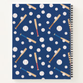 Baseball en Bat Sports Pattern School Notitieboek (Achterkant)