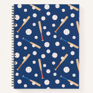 Baseball en Bat Sports Pattern School Notitieboek