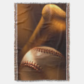 Baseball- en Bat Throw Blanket Deken (Voorkant Verticaal)