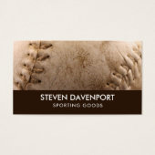 Baseball en cuir cool ancien et porté (Devant)