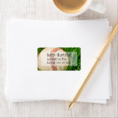 Baseball en Étiquette de adresse de l'herbe (En situation)