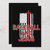 Baseball en Jezus Christelijk Save The Date (Voorkant / Achterkant)